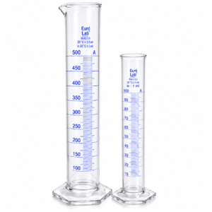 probeta vidrio base hexagonal graduado, 500 ml, eurolab